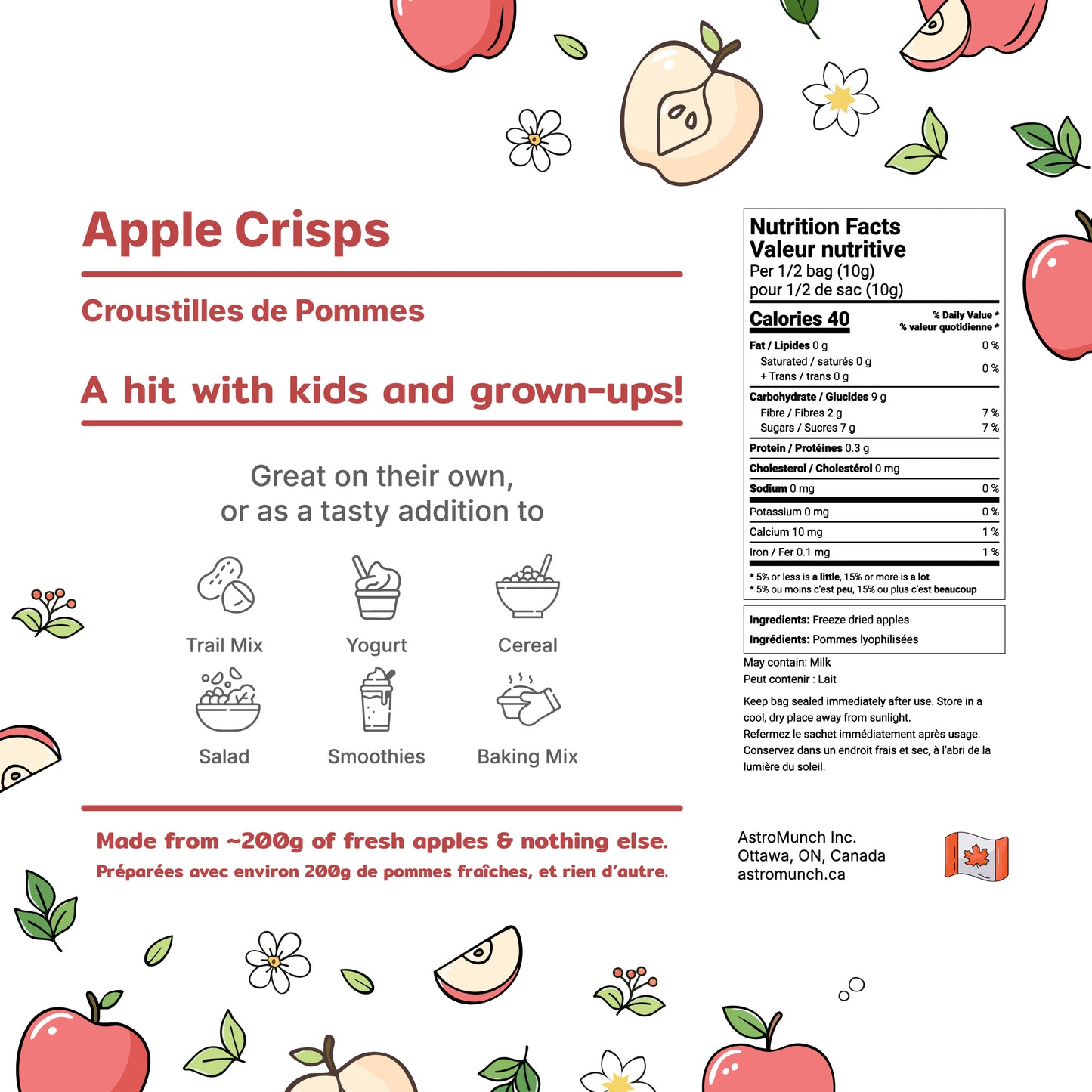 Apple Crisps - Freeze Dried Apple Slices
