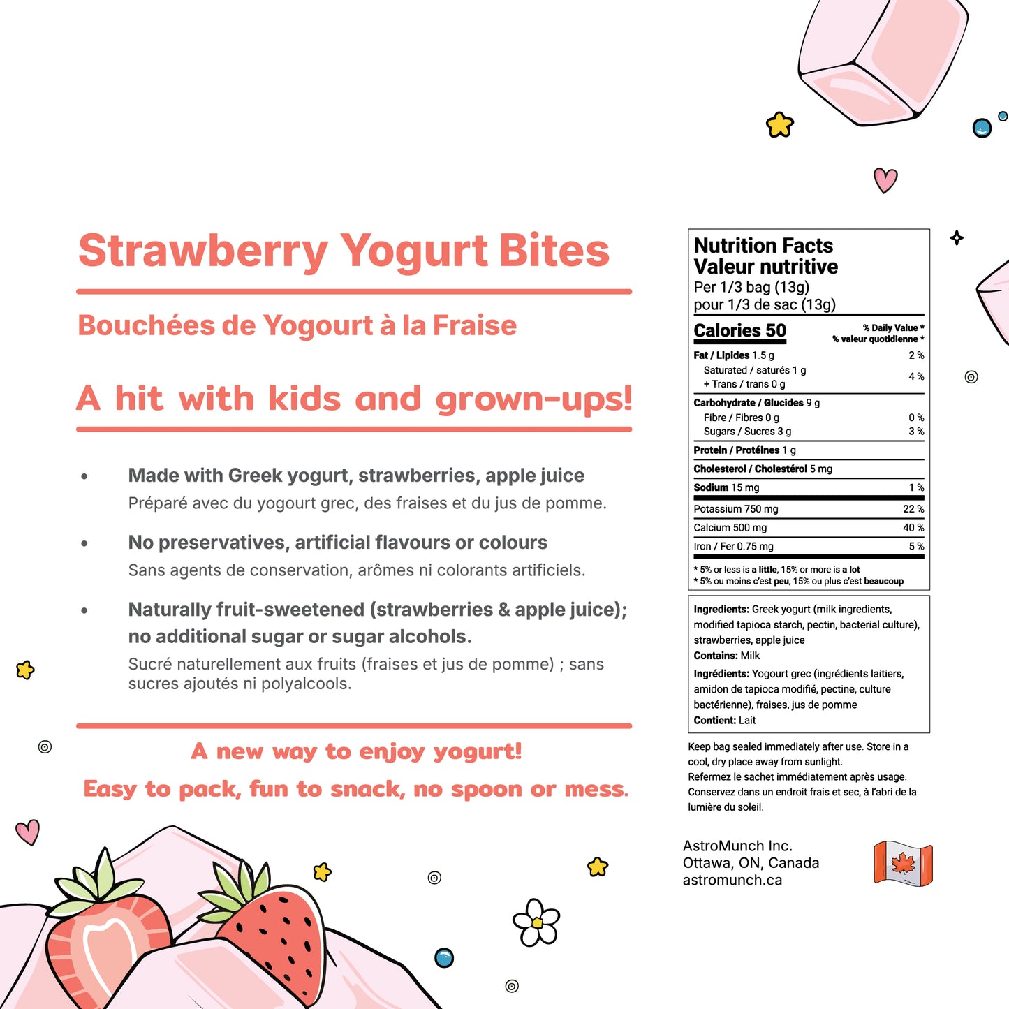 Strawberry Yogurt Bites