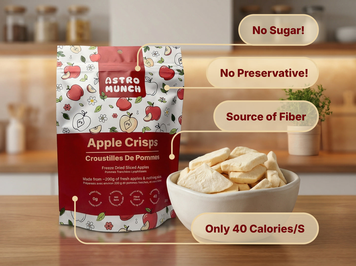 Apple Crisps - Freeze Dried Apple Slices