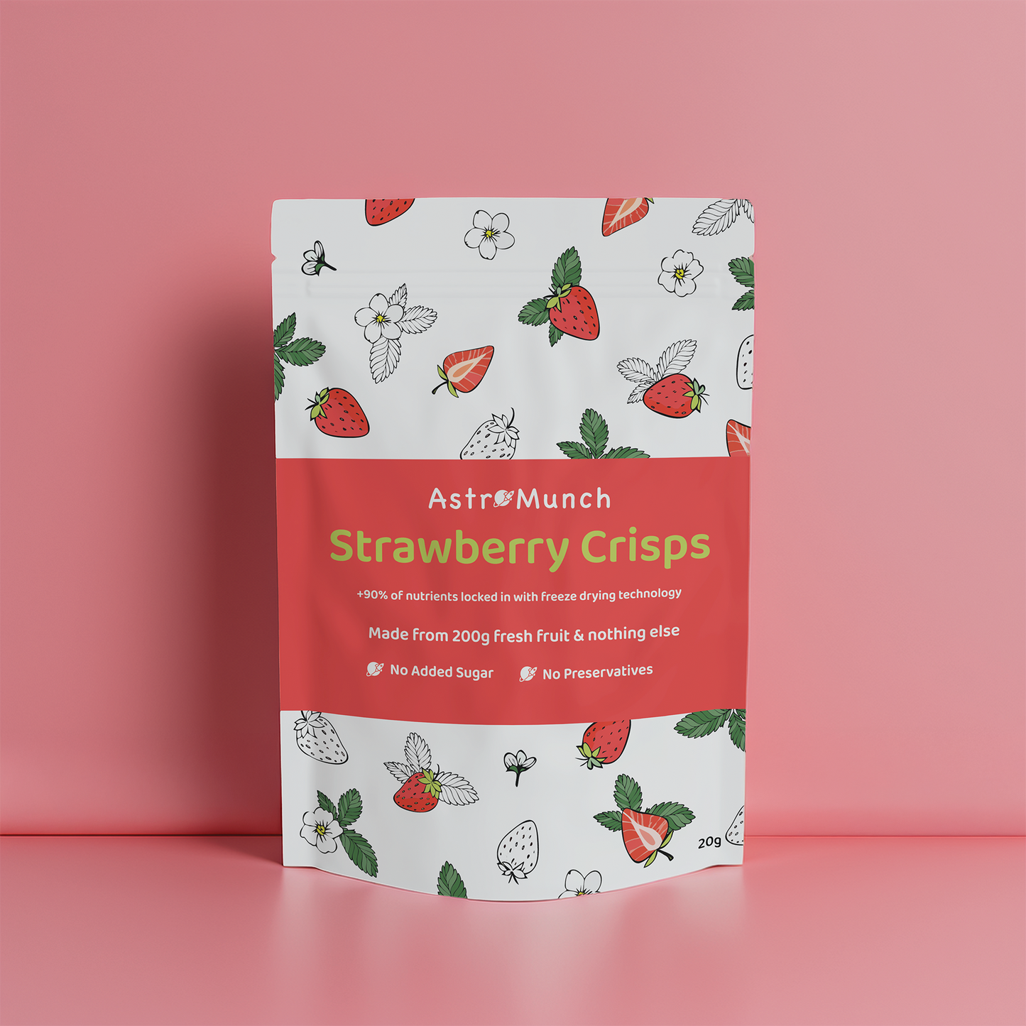 Strawberry Crisps - Freeze Dried Sliced Strawberries