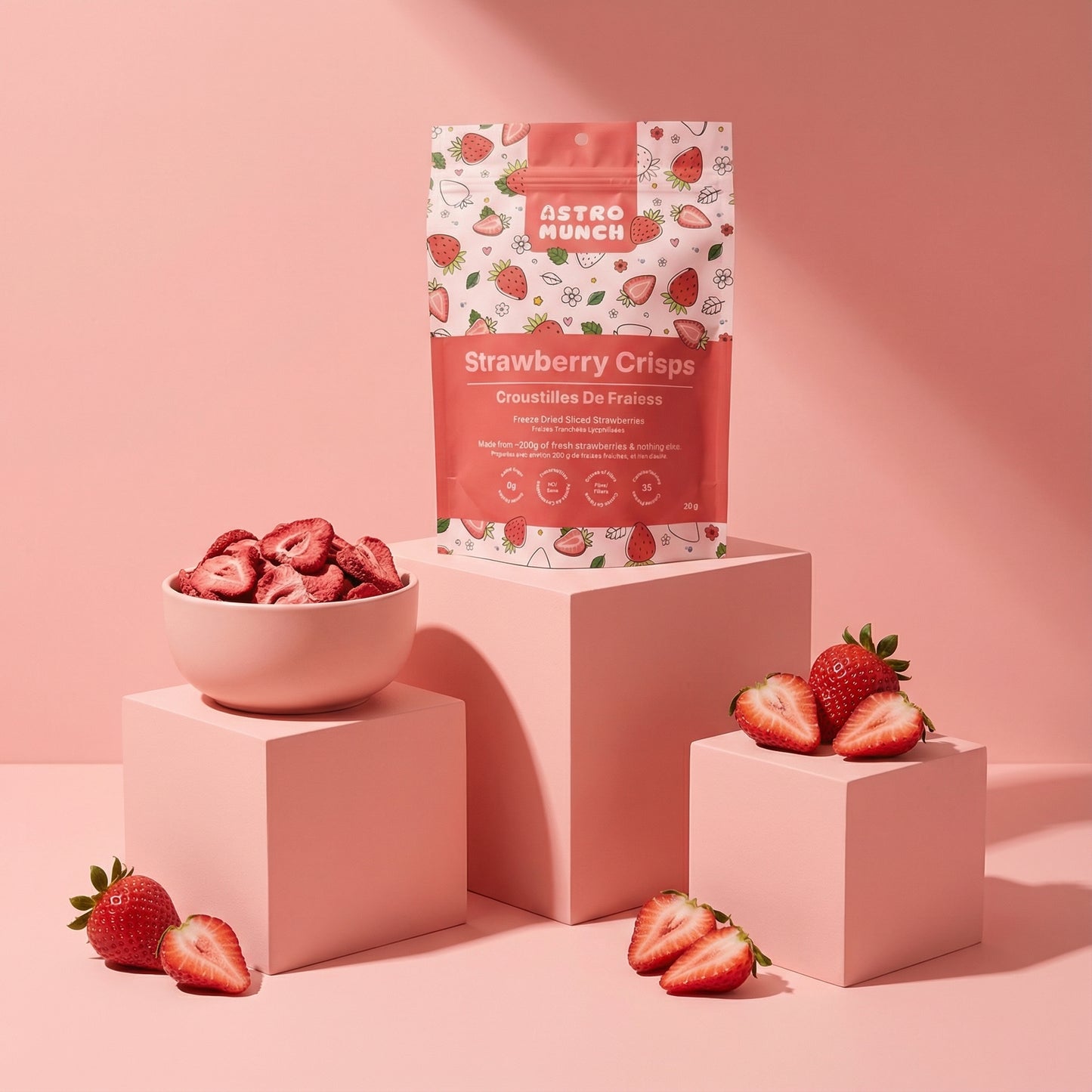 Strawberry Crisps - Freeze Dried Sliced Strawberries