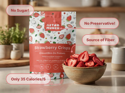 Strawberry Crisps - Freeze Dried Sliced Strawberries
