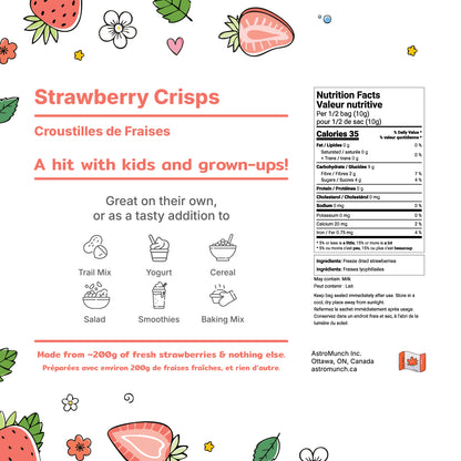 Strawberry Crisps - Freeze Dried Sliced Strawberries